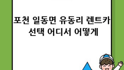 포천시 일동면 유동리 렌트카: 완벽 정비 가이드